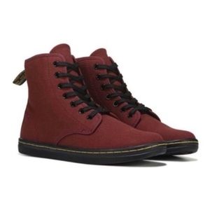 Dr Martens burgundy boots